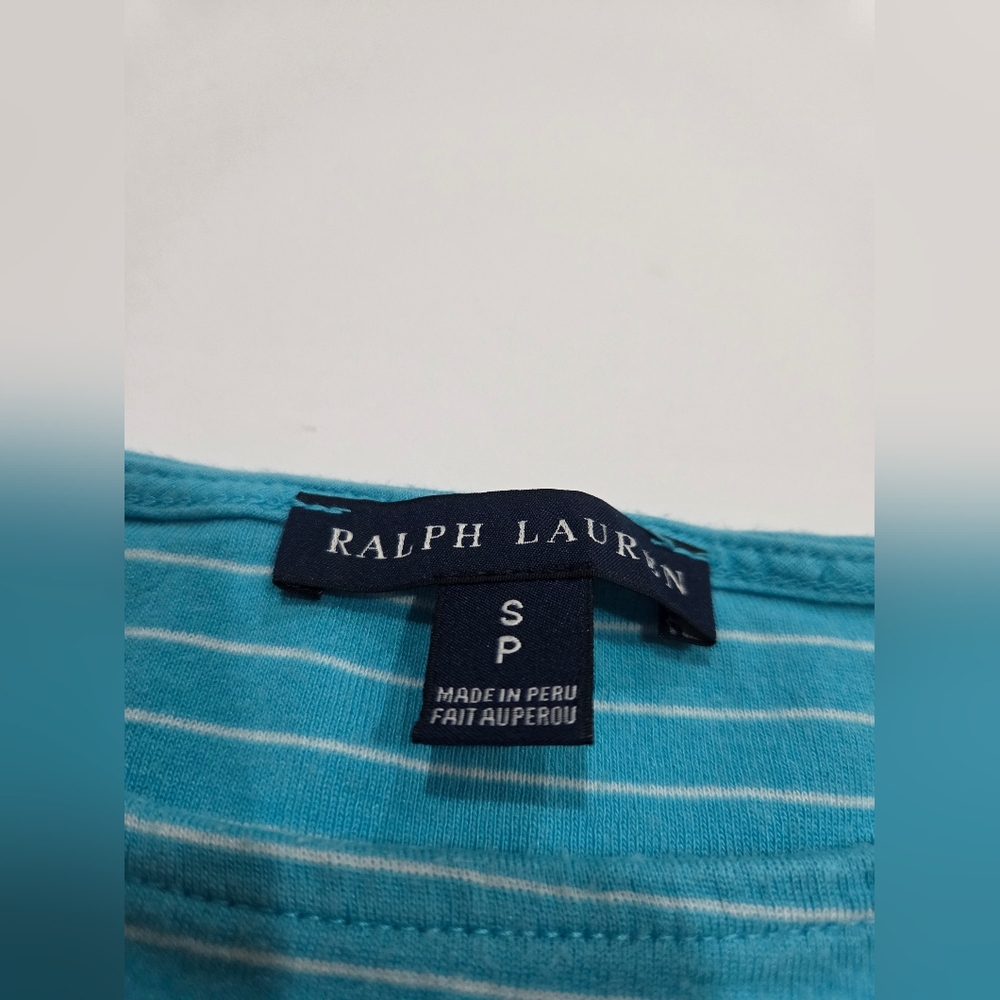 Ralph Lauren Blue Striped Women's Tshirt Sz.S/P - Picture 5 of 9